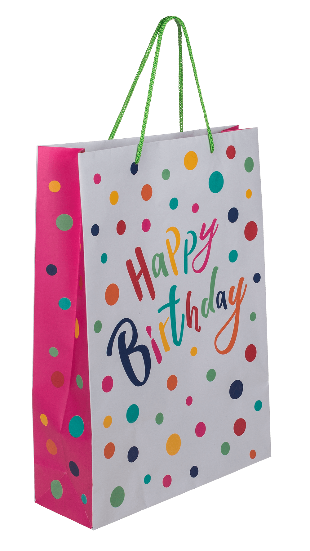 Light grey colored paper bag, Happy Birthday,