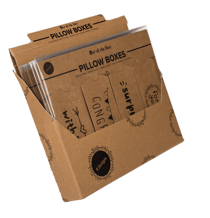 Kraft paper pillow boxes, For you, Congrats,