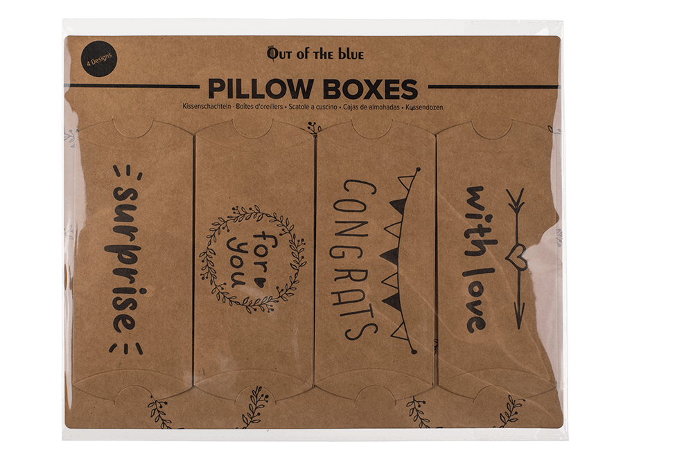 Kraft paper pillow boxes, For you, Congrats,