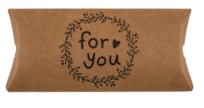 Kraft paper pillow boxes, For you, Congrats,