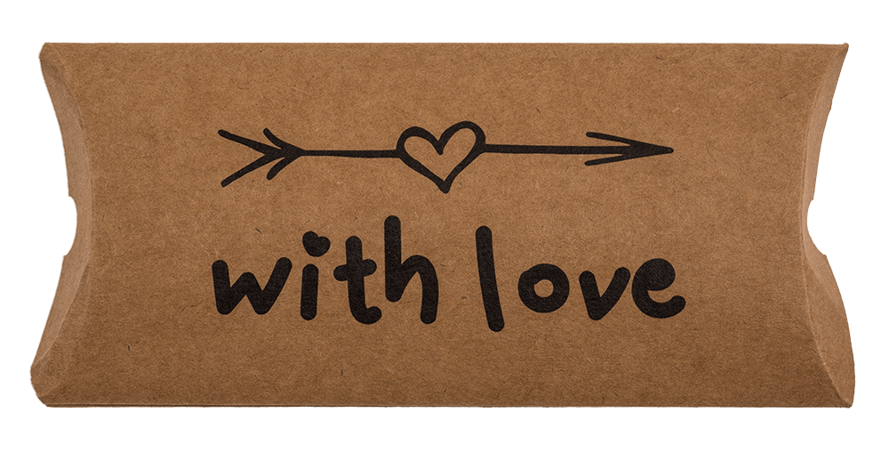 Kraft paper pillow boxes, For you, Congrats,