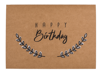 Craft paper gift card 2 in 1,