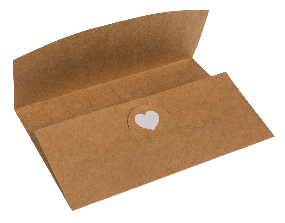 Craft paper gift card 2 in 1,