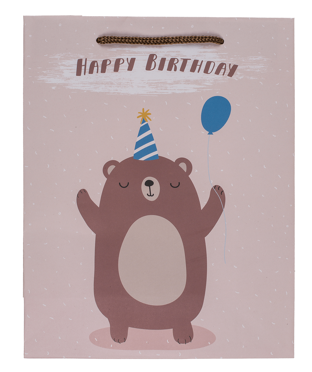 Paper gift bag, Birthday animals,