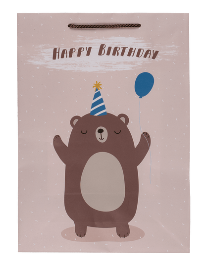 Paper gift bag, Birthday animals,