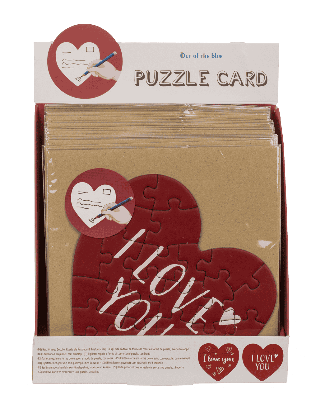 Heart shaped gift card, puzzle, Love,