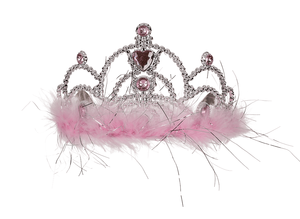 Party crown with rose coloured deco stones &