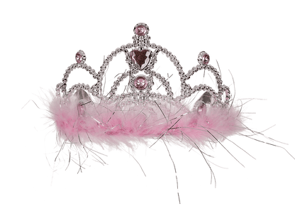 Party crown with rose coloured deco stones &