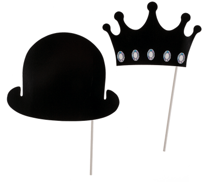 Party photo accessories on stick (Moustache,