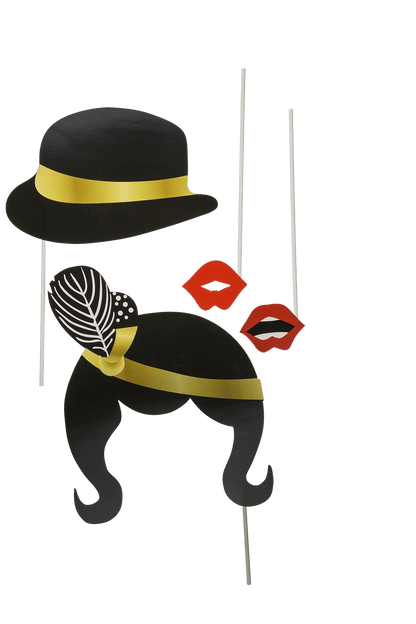 Party photo accessories on stick,