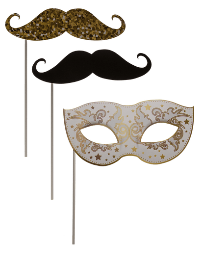Party photo accessories on stick,