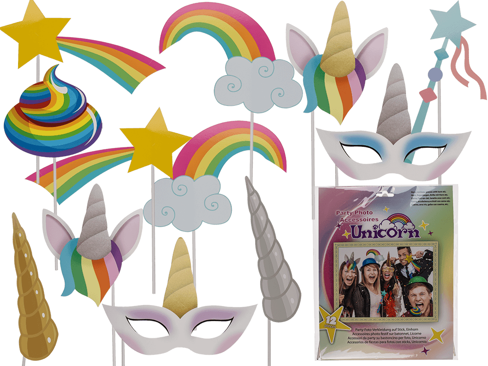 Party photo accessories, unicorn,