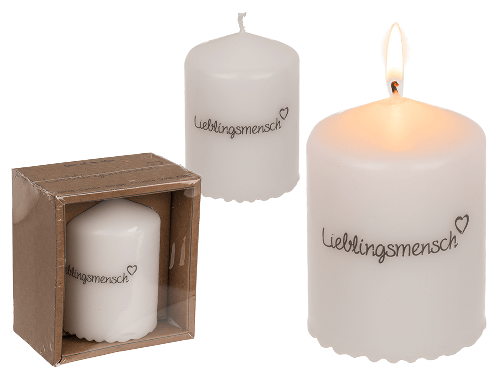 Pillar candle, Lieblingsmensch,