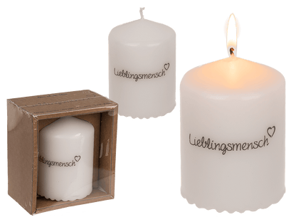 Pillar candle, Lieblingsmensch,