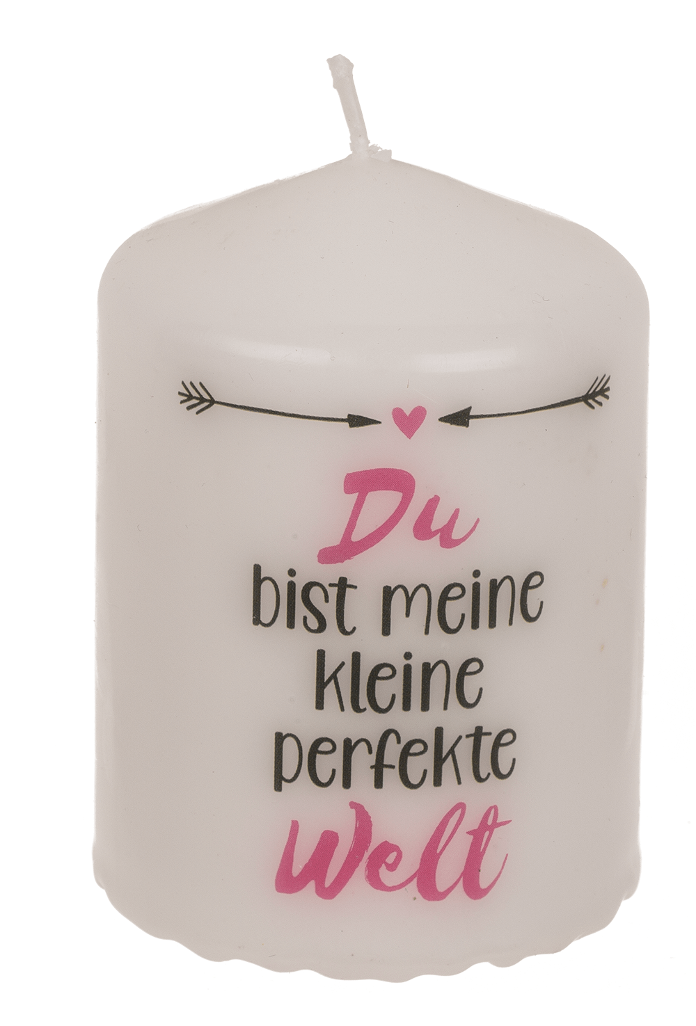 Pillar candle, Du bist meine kleine perfekte Welt,