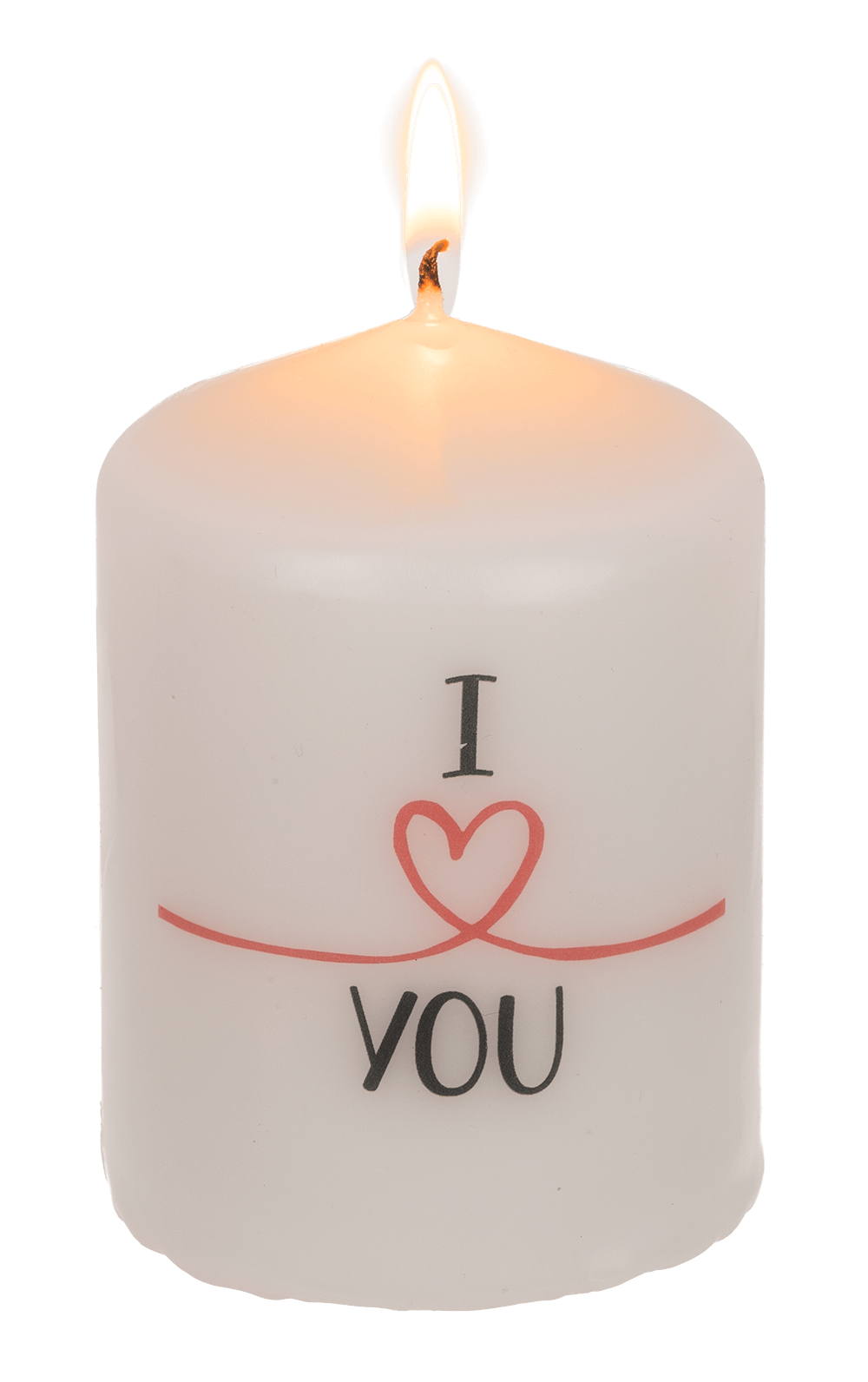 Pillar candle. I love you,
