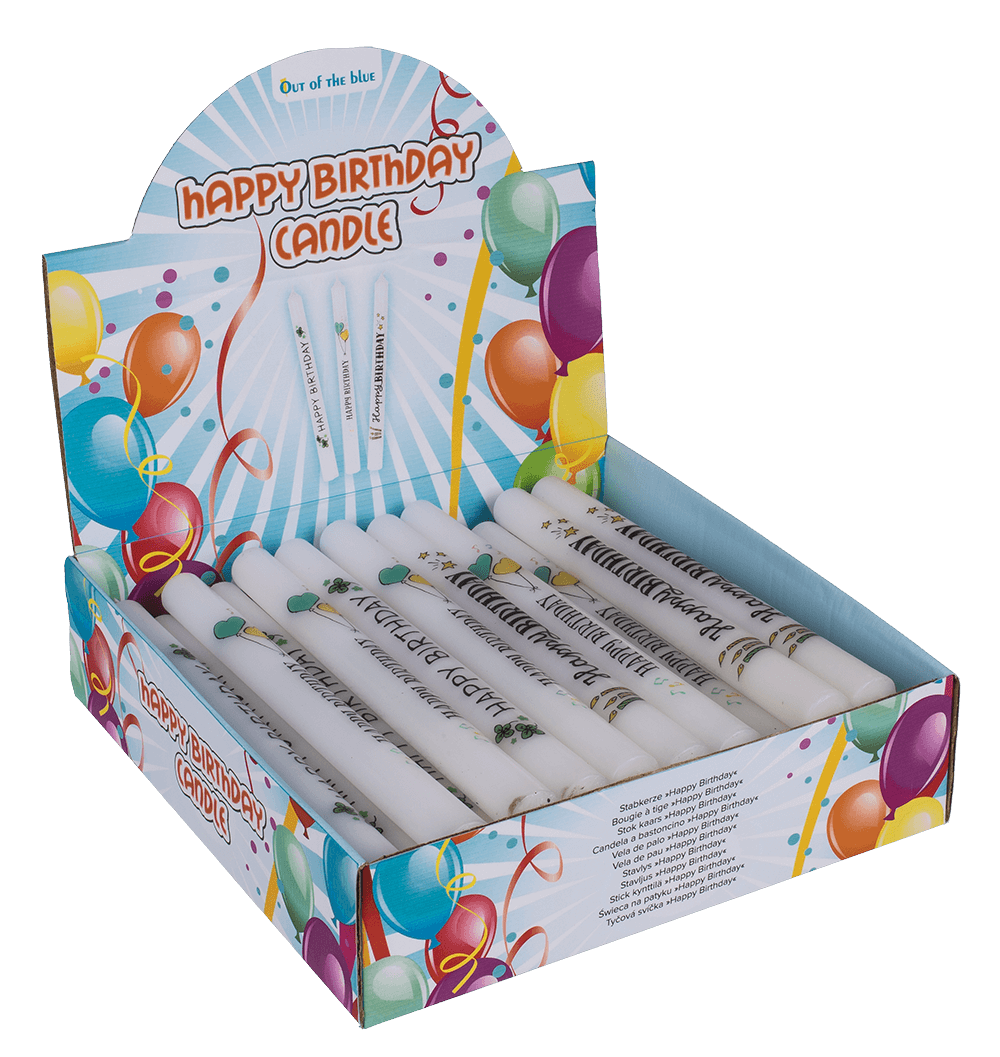 Stick candle, Happy Birthday,