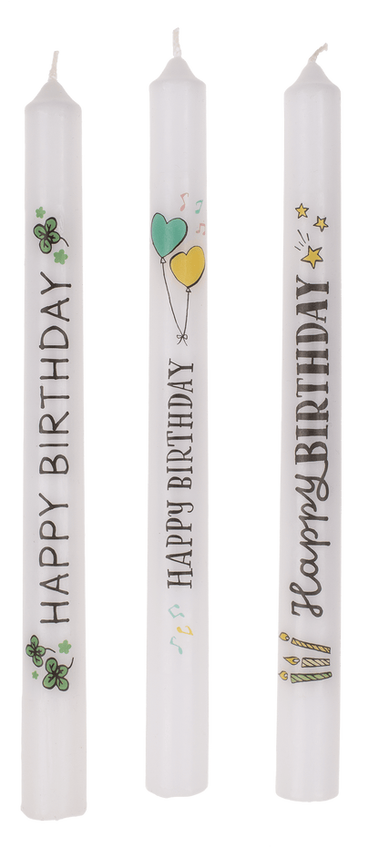 Stick candle, Happy Birthday,