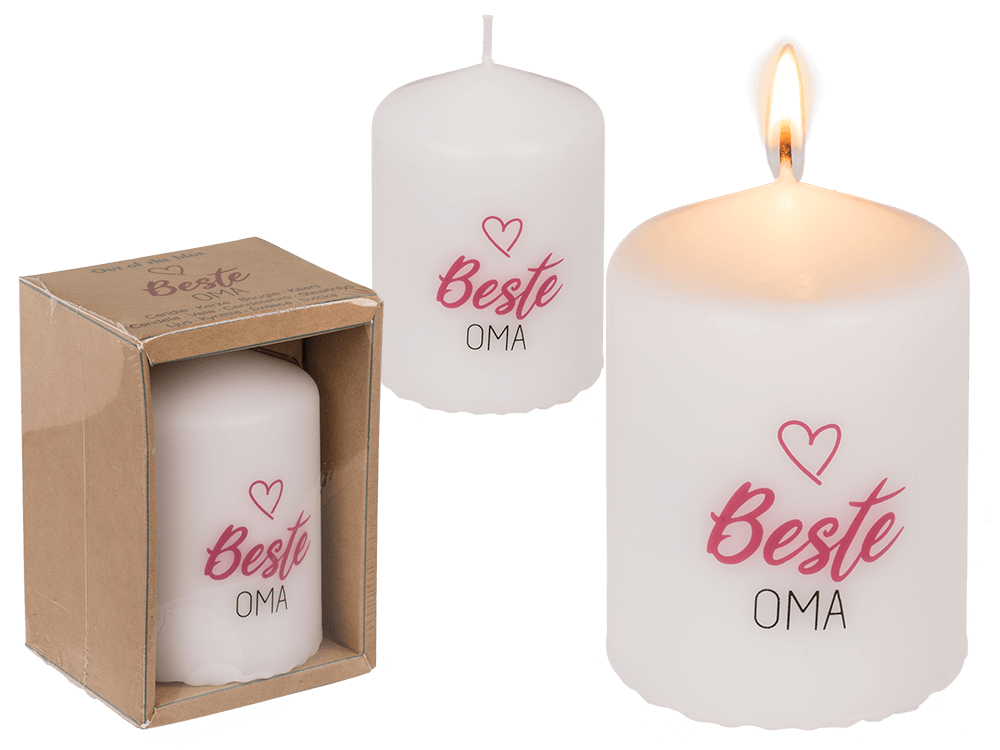 Pillar candle, Beste Oma,