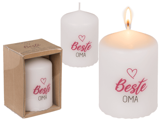 Pillar candle, Beste Oma,