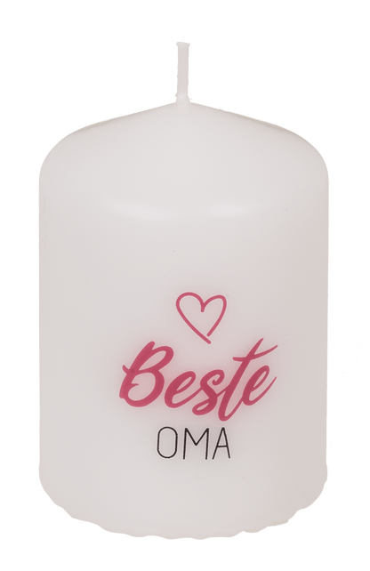 Pillar candle, Beste Oma,