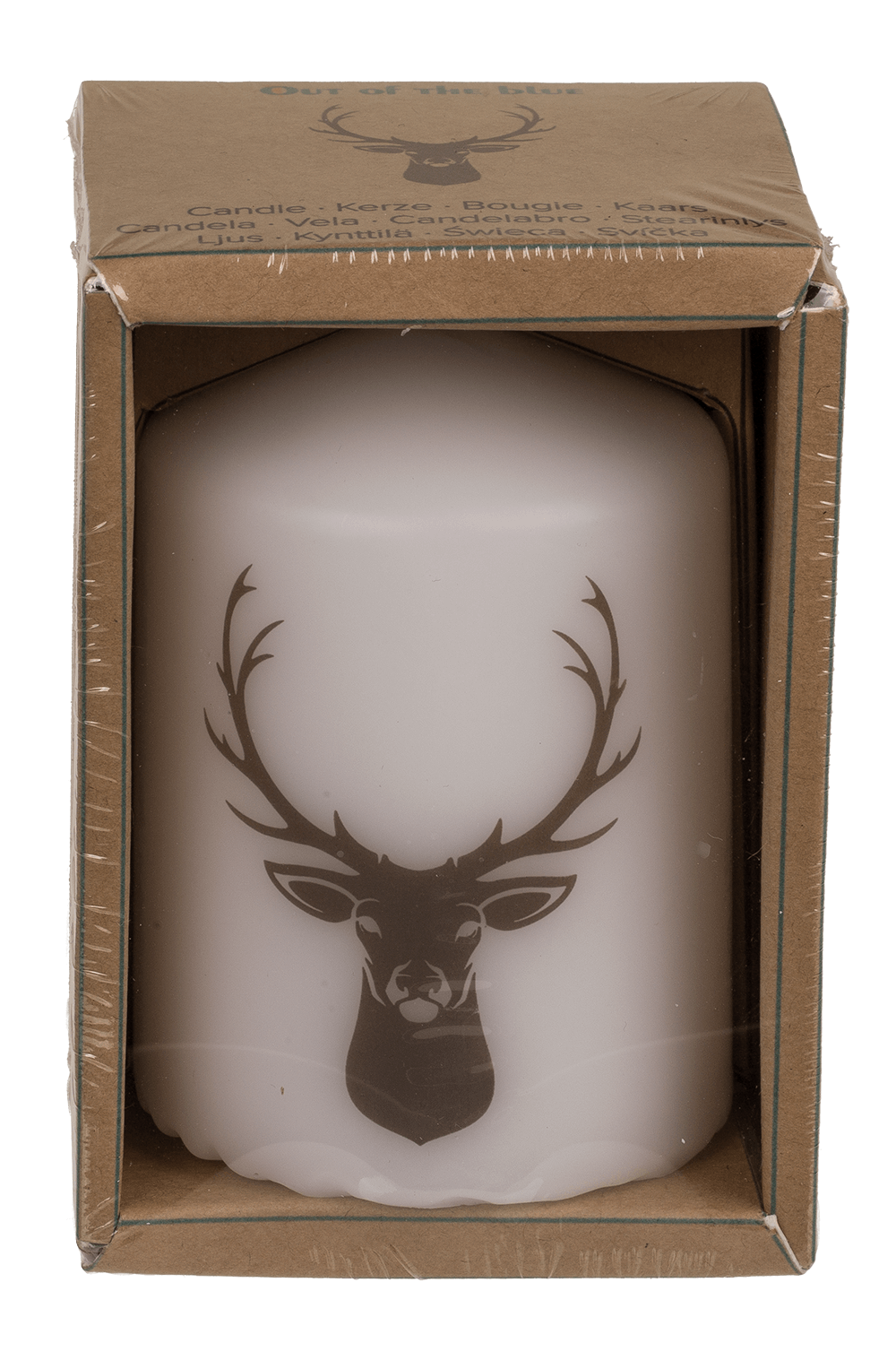 Pillar candle, deer head,