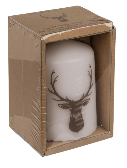 Pillar candle, deer head,
