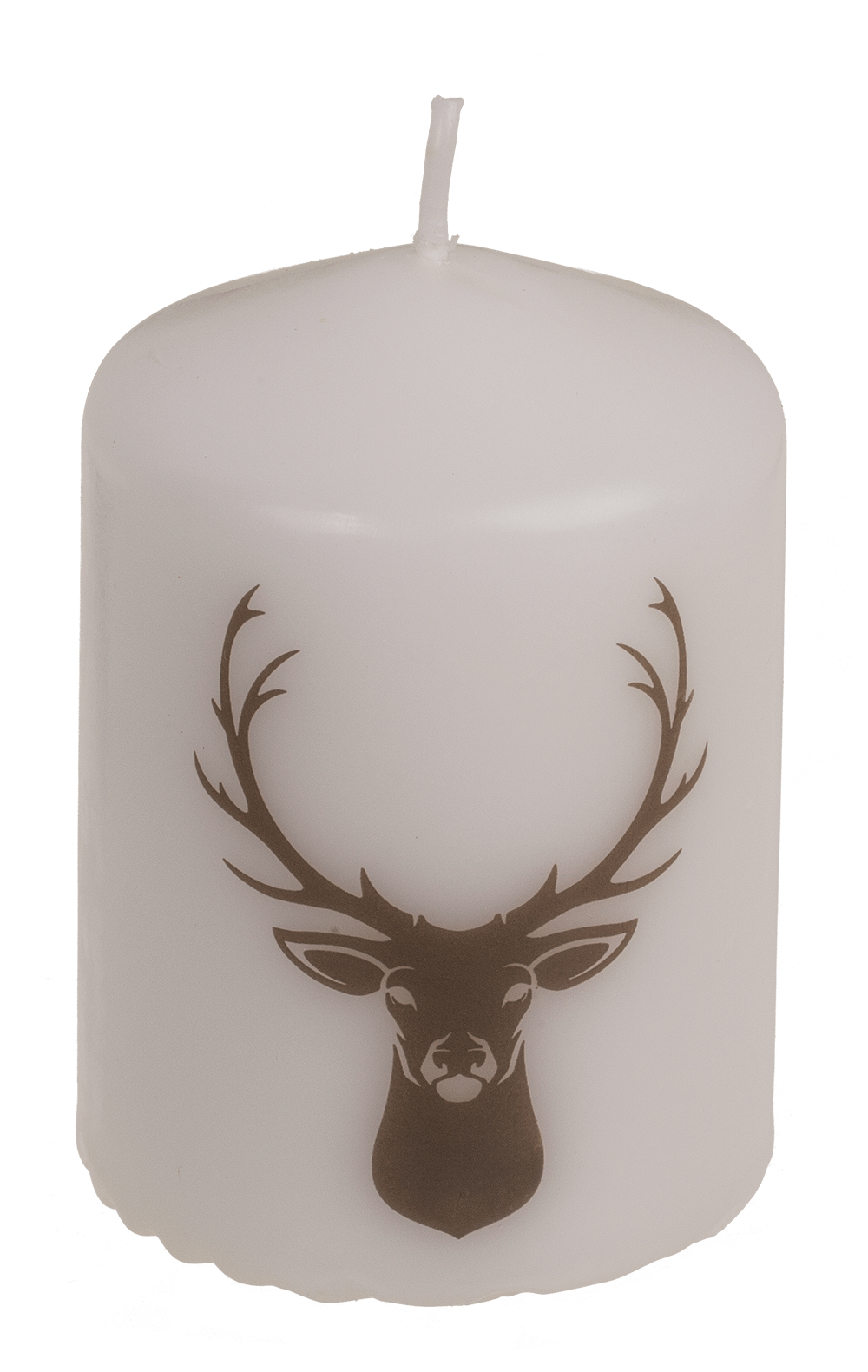 Pillar candle, deer head,