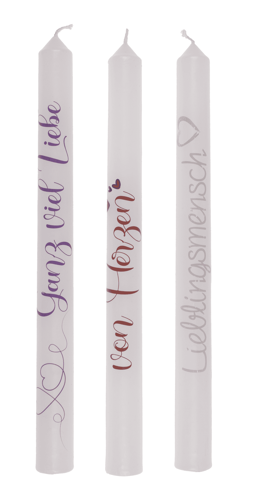 Stick candle with german wording,