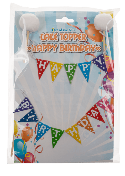 Cake Topper, Happy Birthday, 2 assorted,