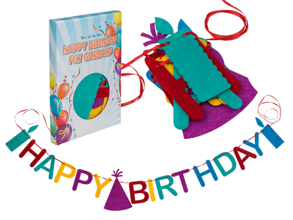 Felt garland, Happy Birthday,