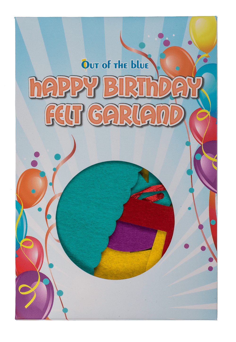 Felt garland, Happy Birthday,