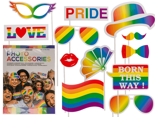Party photo accessories on stick, Pride,