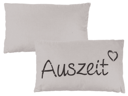 Creme coloured decoration cushion, Auszeit,