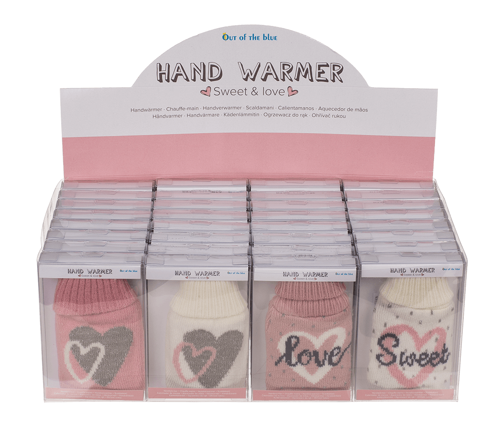 Hand warmer with textile cover, Sweet & Love,