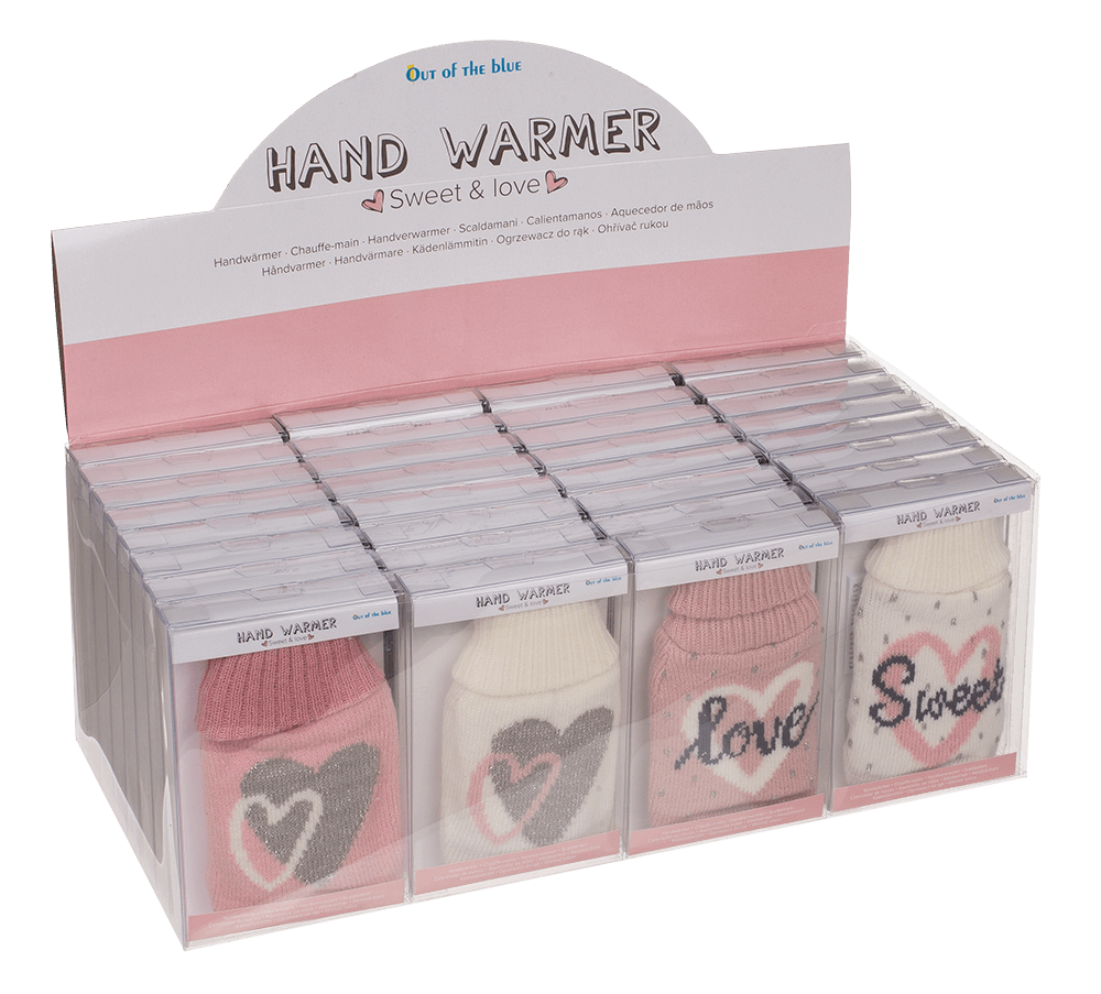 Hand warmer with textile cover, Sweet & Love,