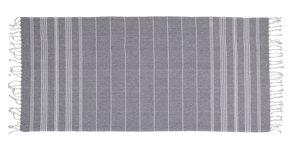 White/grey coloured Fouta Towel (for sauna &,