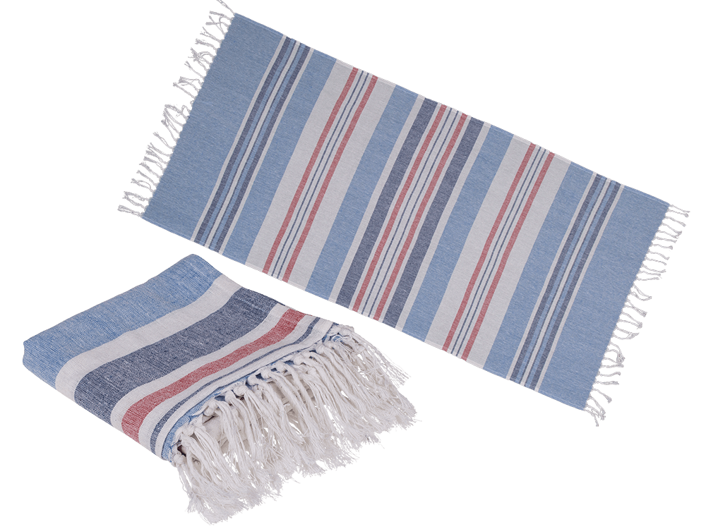 White/blue/ red coloured Fouta Towel (for sauna &,