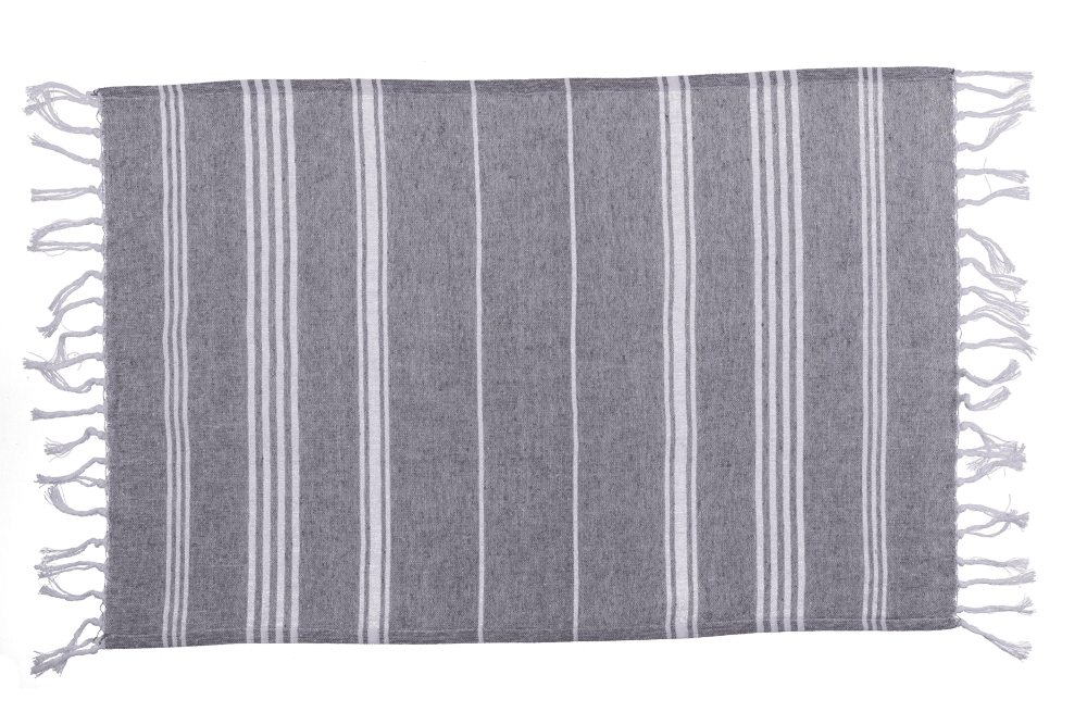 White/grey coloured Fouta Towel (for sauna &