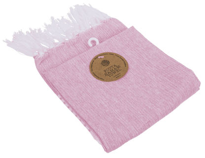 White/rosa coloured Fouta Towel (for sauna &