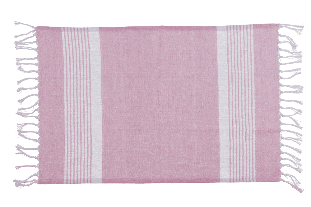 White/rosa coloured Fouta Towel (for sauna &
