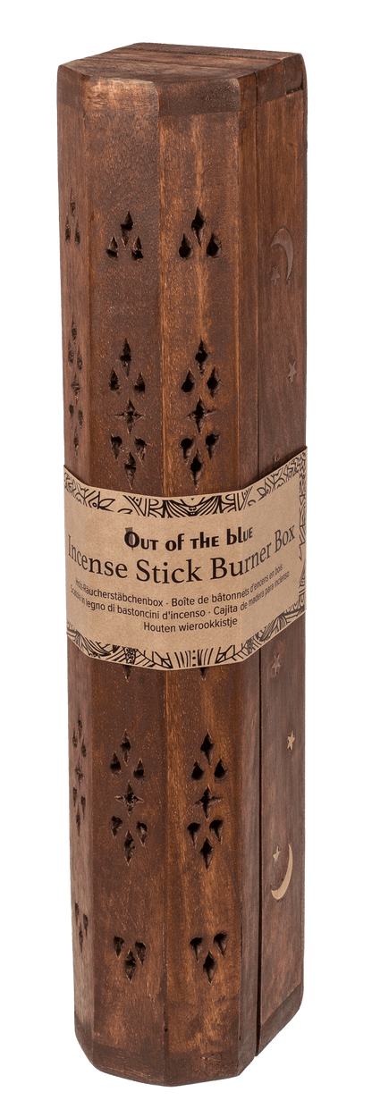 Wooden incense stick burner box,