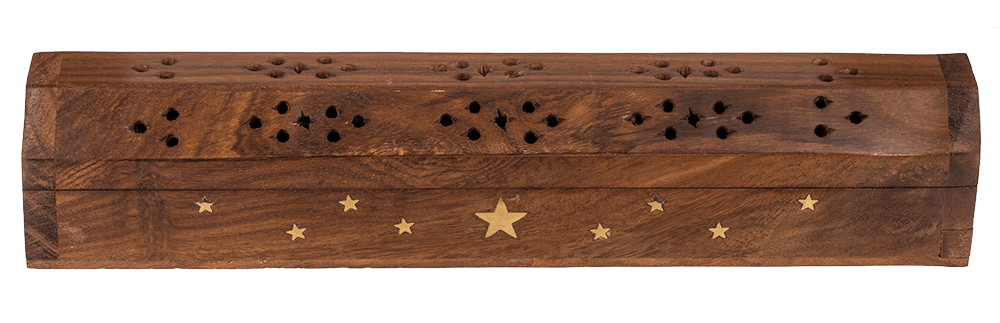 Wooden incense stick burner box,