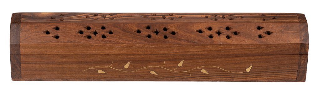 Wooden incense stick burner box,