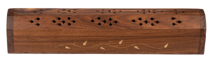 Wooden incense stick burner box,