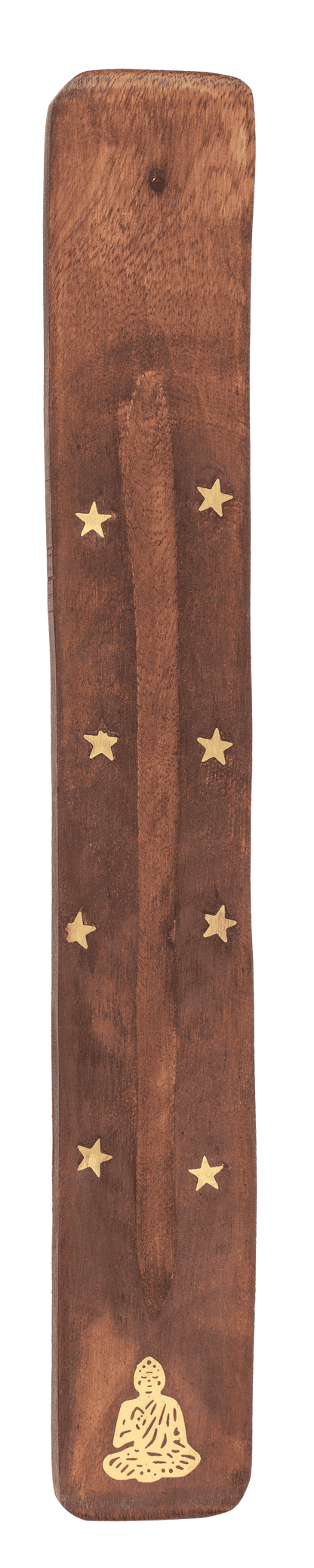 Wooden incense stick holder, ca. 25,5 x 4 cm,