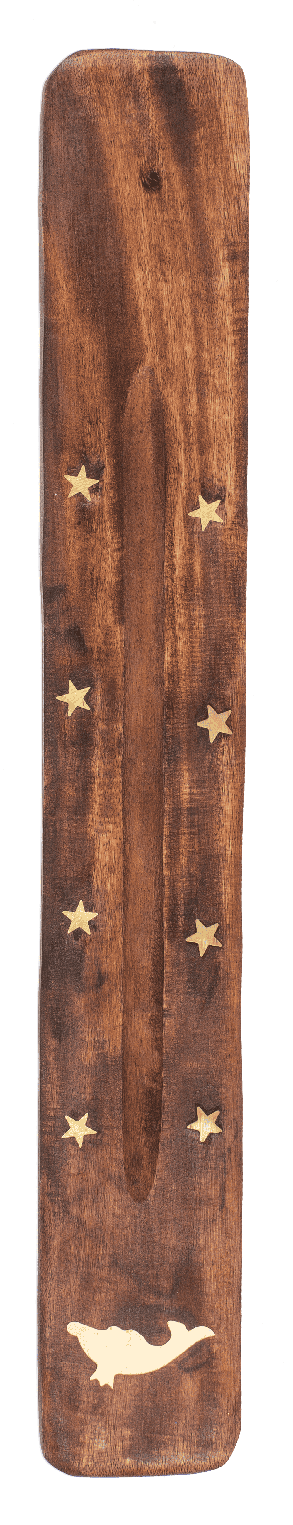 Wooden incense stick holder, ca. 25,5 x 4 cm,