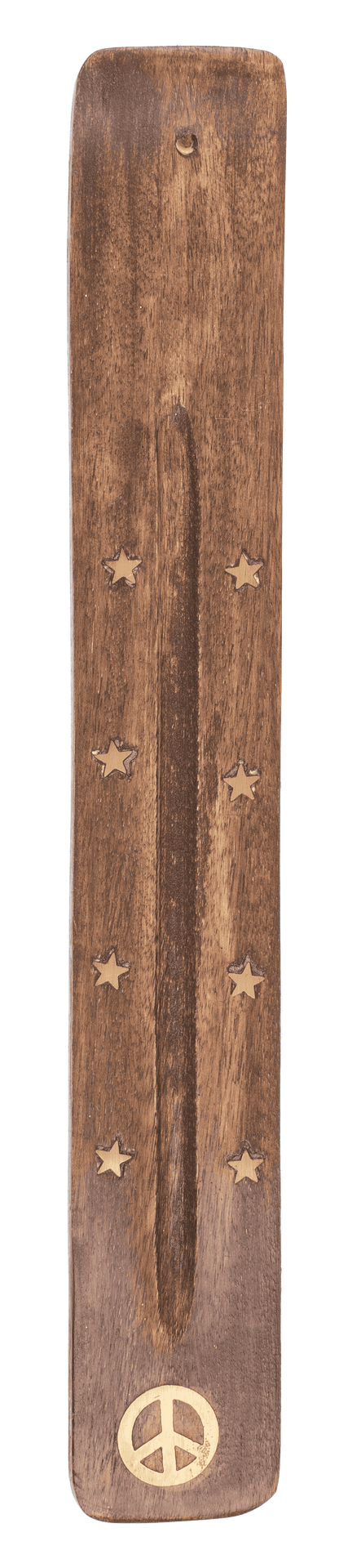 Wooden incense stick holder, ca. 25,5 x 4 cm,