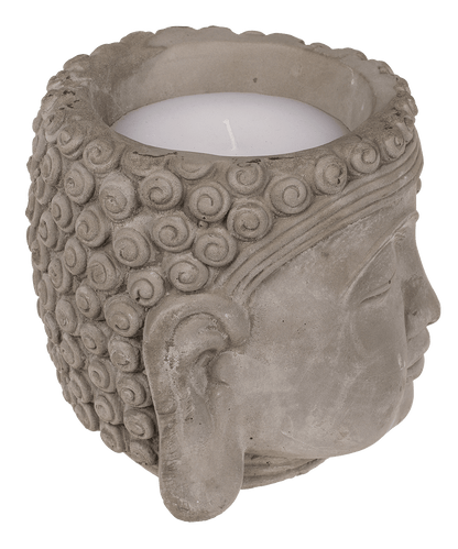 Candle, Buddha-head, ca. 13,5 x 13 cm,