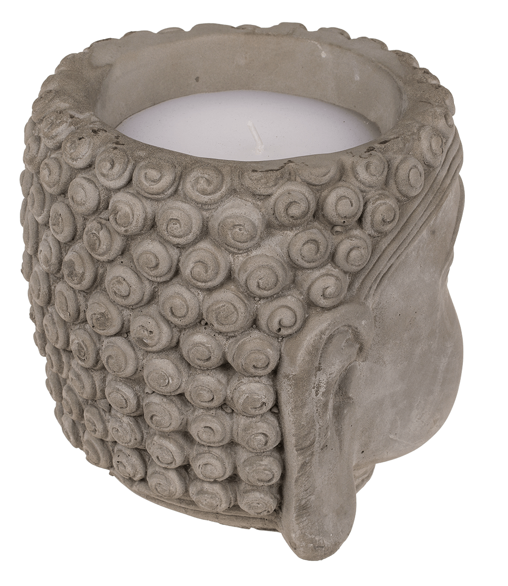 Candle, Buddha-head, ca. 13,5 x 13 cm,